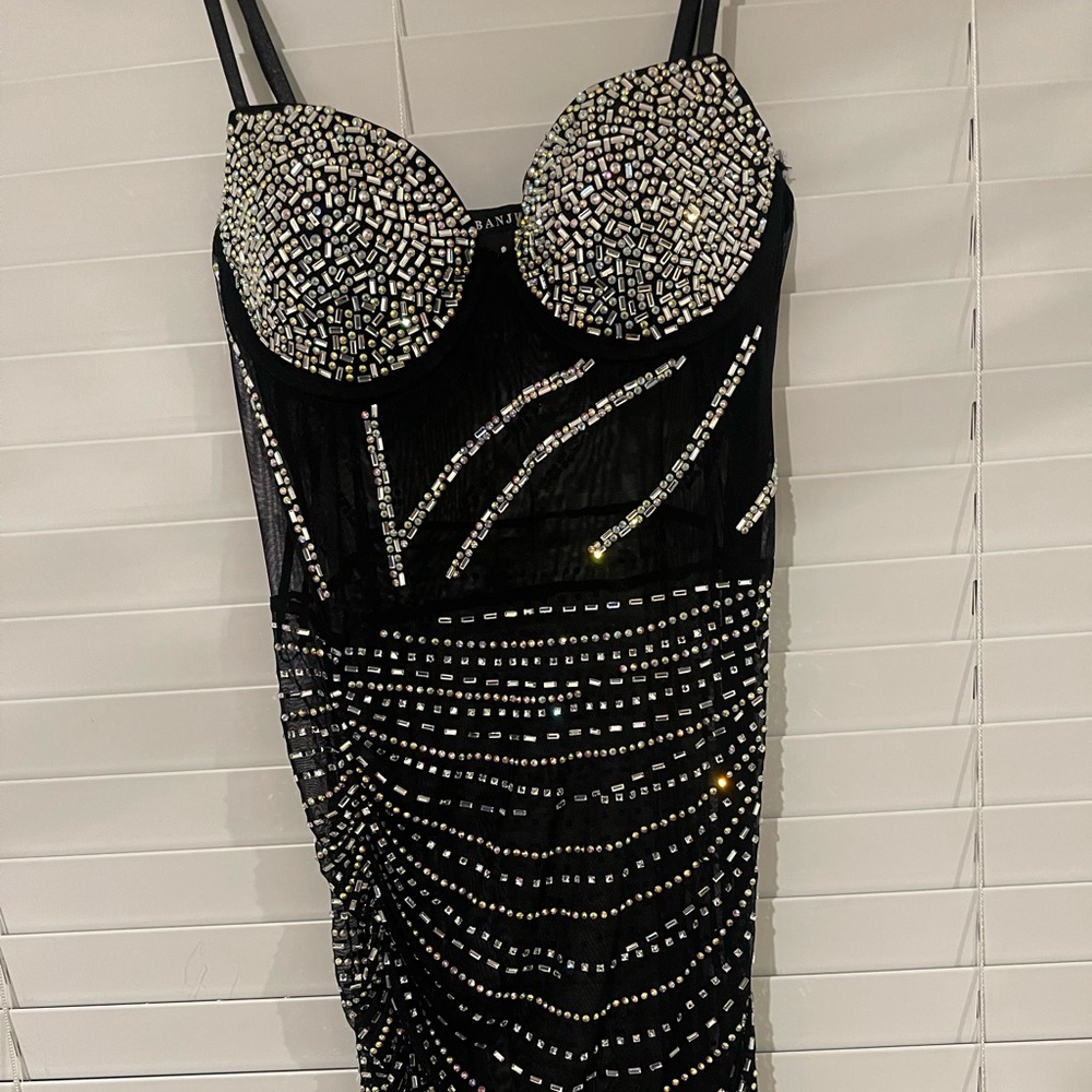 Strapless mini dress